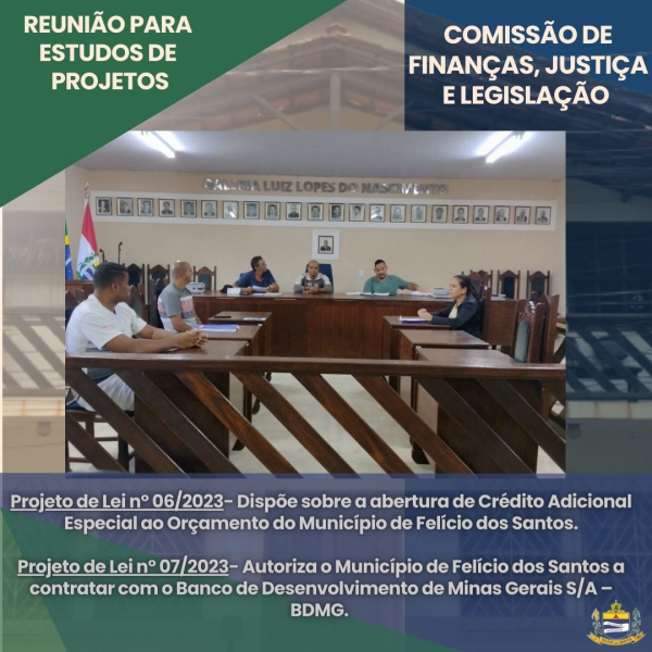REUNIÃO DA COMISSÃO DE FINANÇAS, JUSTIÇA E LEGISLAÇÃO