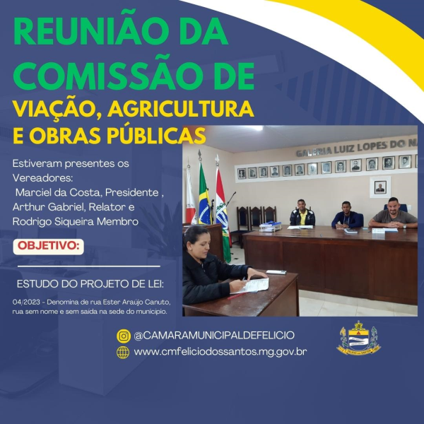 REUNIÃO DA COMISSÃO OBRAS PÚBLICAS, VIAÇÃO E AGRICULTURA