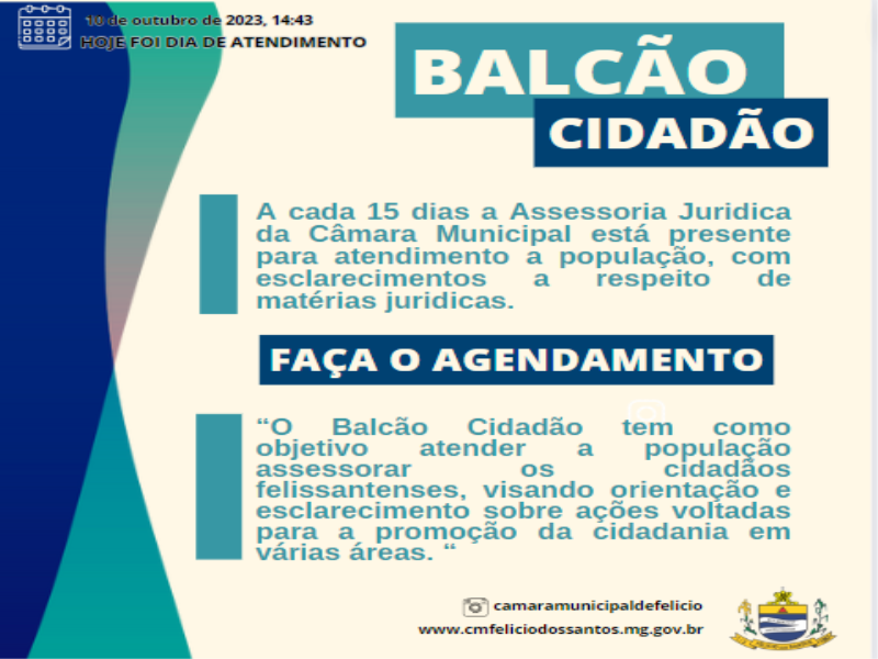 ATENDIMENTO BALCÃO CIDADÃO