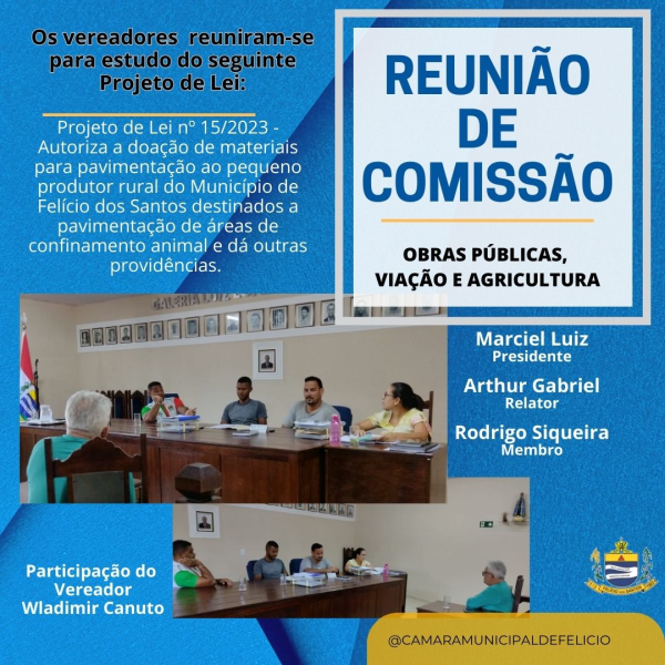 REUNIÃO DA COMISSÃO DE OBRAS PÚBLICAS, VIAÇÃO E AGRICULTURA