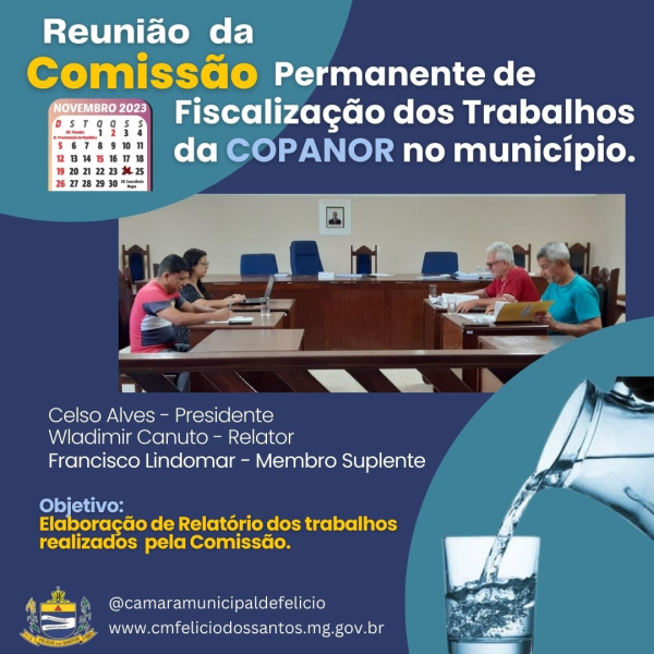 REUNIÃO DA COMISSÃO PERMANETE DE FISCALIZAÇÃO DOS TRABALHOS DA COPANOR NO MUNICIPIO